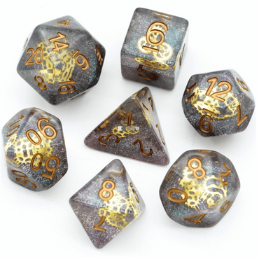 Glitter Gearwheel RPG Dice Set