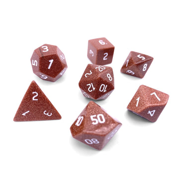 Gemstone Dice: Gold Sand Stone