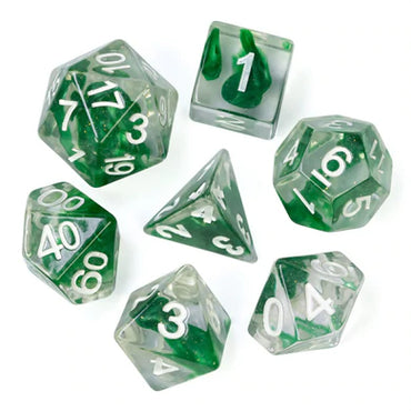 Green Lava Lamp RPG Dice Set