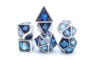 Gear Metal Dice: Blue