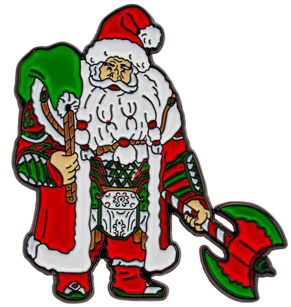 Enamel Pin: Battle Santa