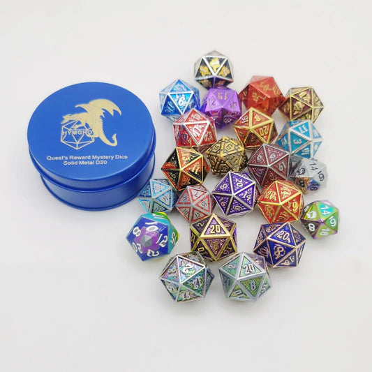 Mystery Dice: Solid Metal D20