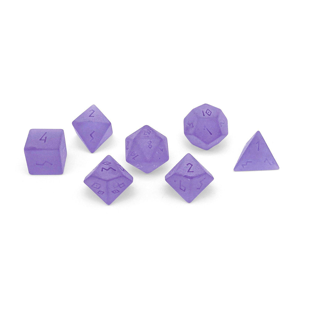 Gemstone Dice: Frosted Amethyst Zircon