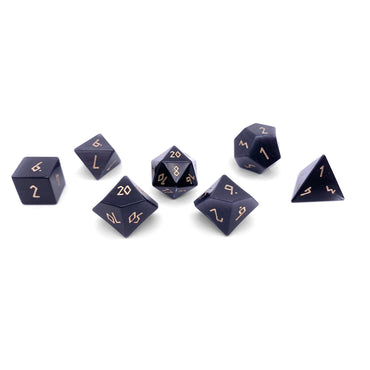 Gemstone Dice: Ebony Cat's Eye