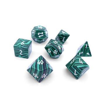 Gemstone RPG Dice Set: Malachite