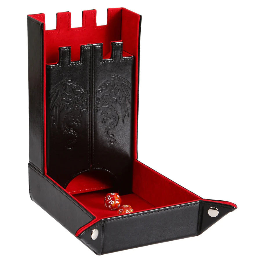 Draco Castle Dice Tower & Tray: Red