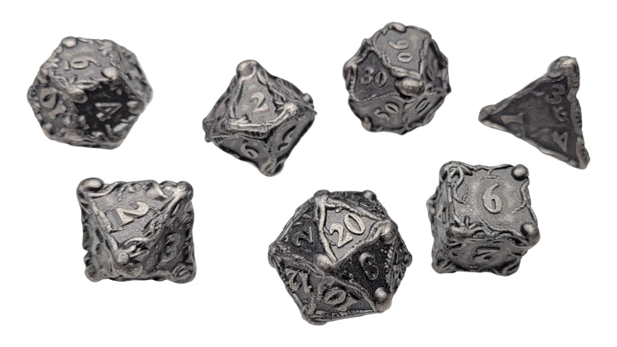 Inkling Silver RPG Metal Dice Set