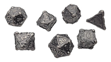 Inkling Silver RPG Metal Dice Set