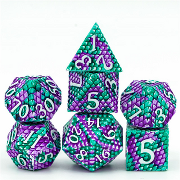Dragon Scale: Lagoon Metal RPG Dice Set