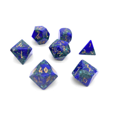 Gemstone Dice: Lapis Malachite Trustone