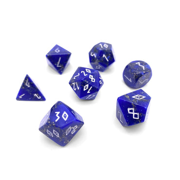 Gemstone Dice: CNC Lapis Pyrite Trustone