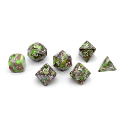 Gemstone Dice: Lime Green Imperial Jasper Trustone