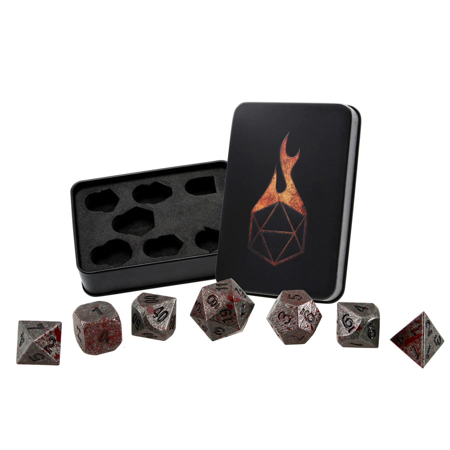 Metal RPG Dice Set: Iron Blood