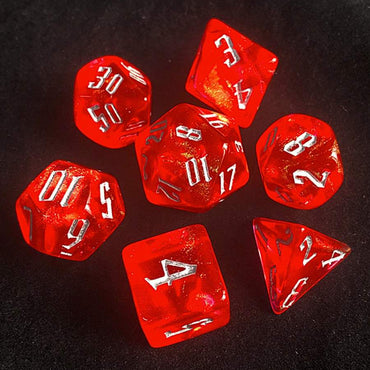 Magician's Red Flame RPG Dice Set