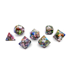 Gemstone Dice: Mardi Gras Imperial Jasper Trustone