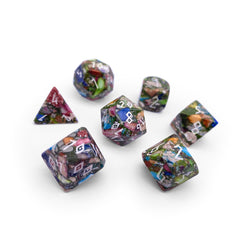 Gemstone Dice: Mardi Gras Imperial Jasper Trustone