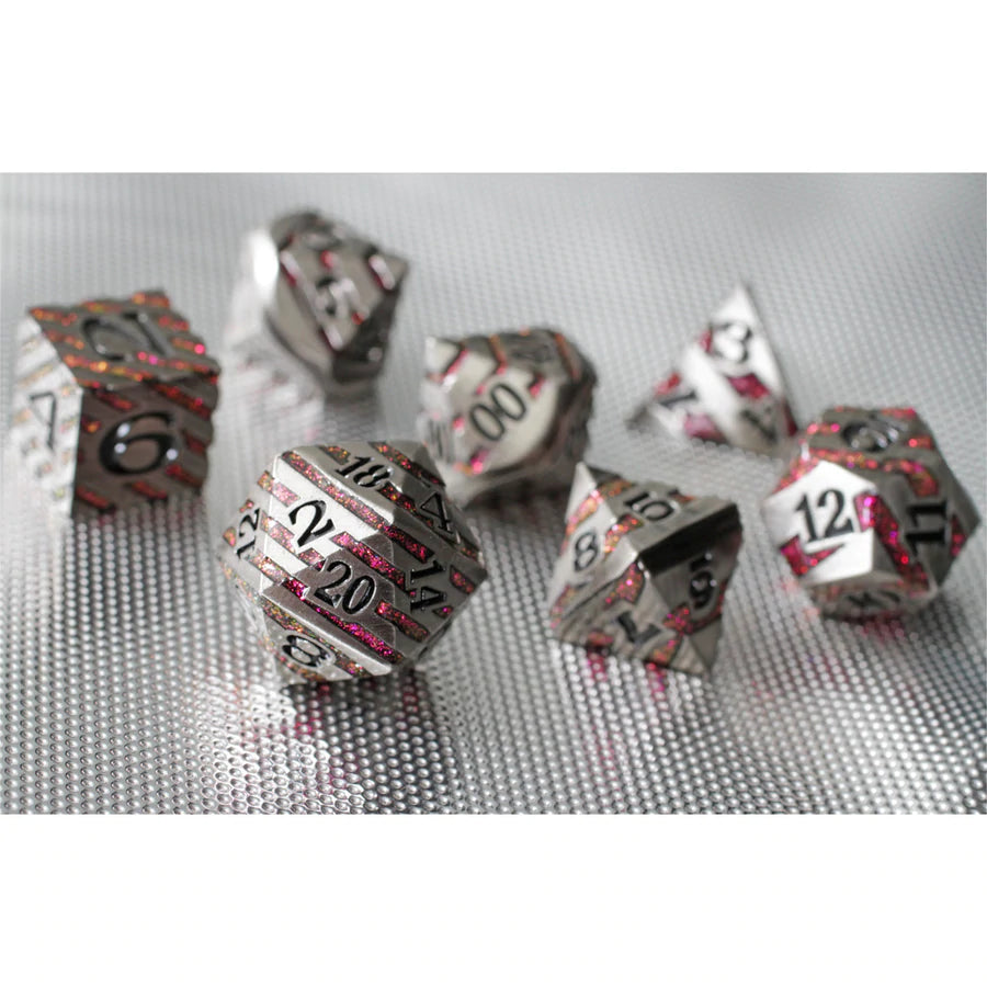 Metal RPG Dice Set: Banded - Molten Ore