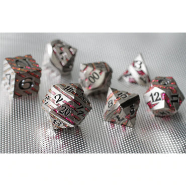 Metal RPG Dice Set: Banded - Molten Ore