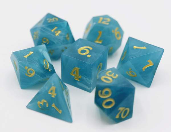 Sharp Edge Resin RPG Dice Set - Neptune's Throne