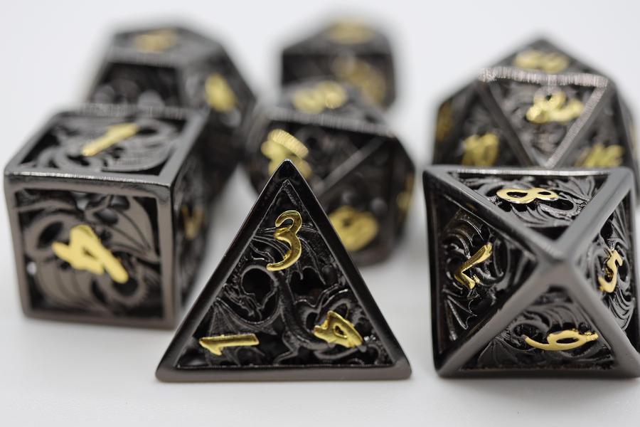 Hollow Night Dragon RPG Metal Dice Set