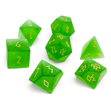 Gemstone Dice: Frosted Emerald Zircon