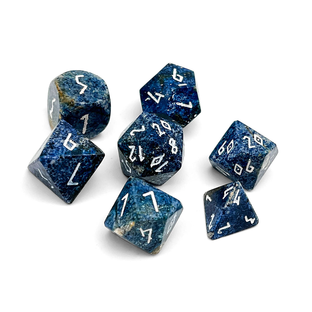 Gemstone Dice: Dark Blue Coral Fossil