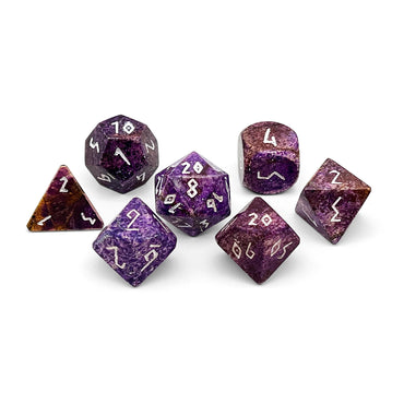 Gemstone Dice: Purple Coral Fossil