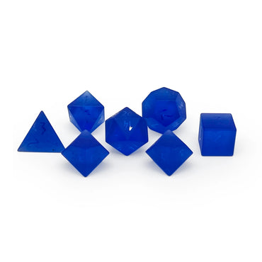 Gemstone Dice: Shattered Frosted Sapphire Zircon