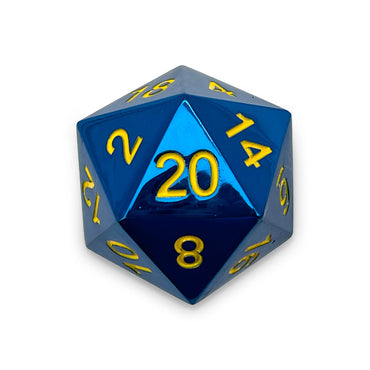 45MM Metal D20 Boulder: Lightning Bolt