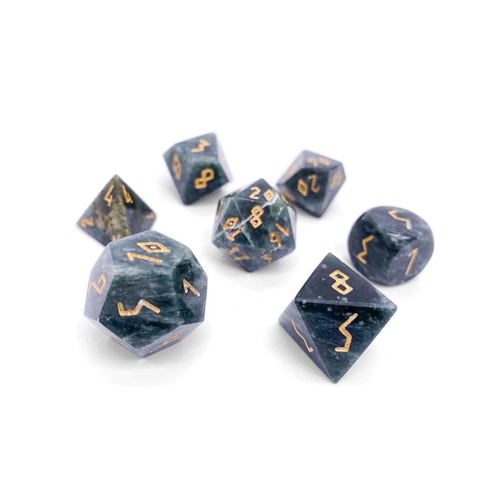 Gemstone Dice: Dark Jade Trustone
