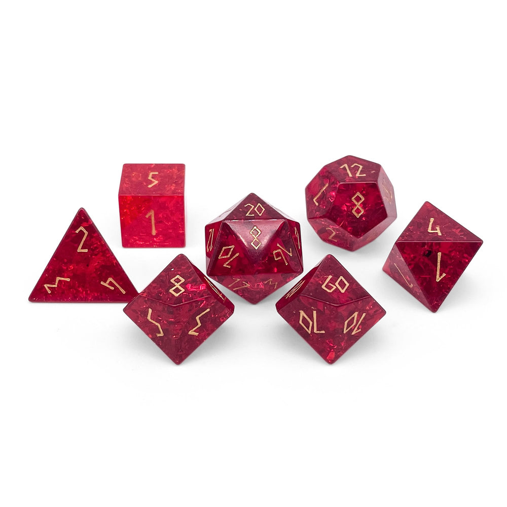Gemstone Dice: Shattered Garnet Zircon