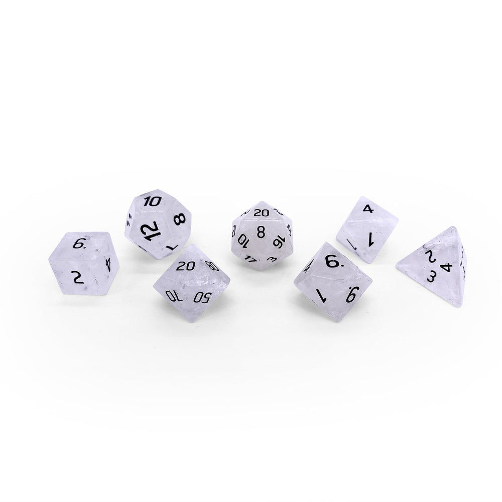 Gemstone Dice: Clear Crystal Quartz