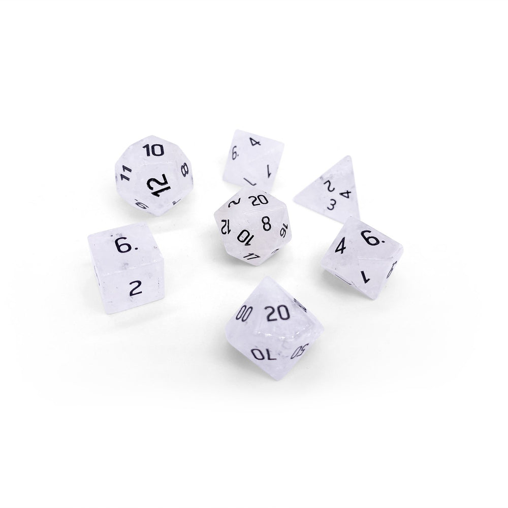 Gemstone Dice: Clear Crystal Quartz