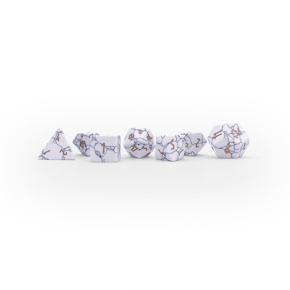 Gemstone Dice: White Howlite