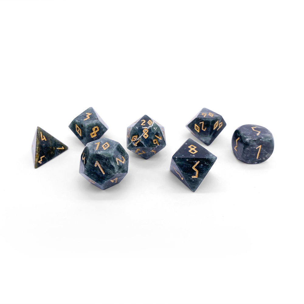 Gemstone Dice: Dark Jade Trustone