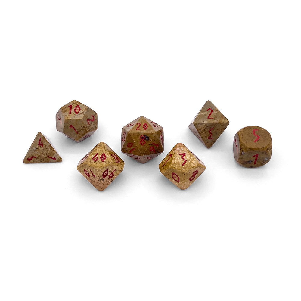 Gemstone Dice: African Picture Jasper