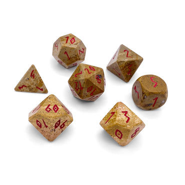 Gemstone Dice: African Picture Jasper