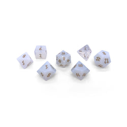Gemstone Dice: Opalite (Gold Font)