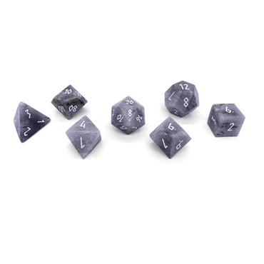 Gemstone Dice: White Labradorite