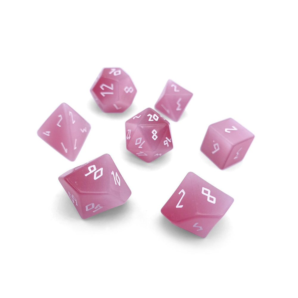 Gemstone Dice: Pink Cat's Eye