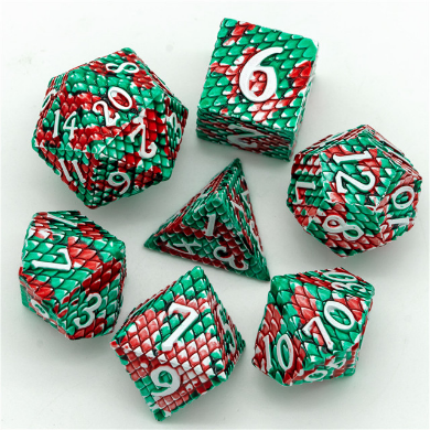 Dragon Scale: Pit Viper Metal RPG Dice Set