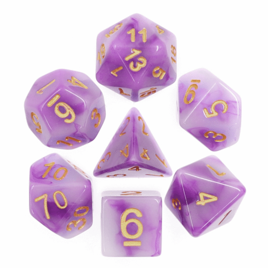 Purple Jade RPG Dice Set