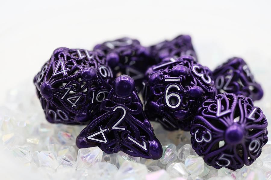 Mind Eater Hollow RPG Dice Set - Electric Purple