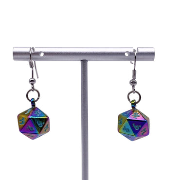 D20 Earrings: Queen's Treasure