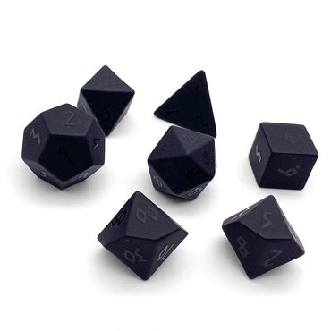 Gemstone Dice: Black Raised Obsidian