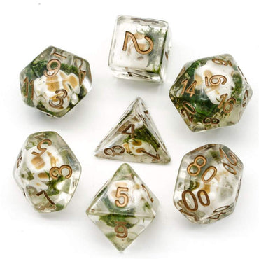 Clear Skull RPG Dice Set