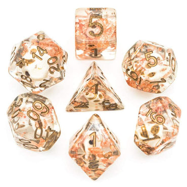 Skull & Copper Foil RPG Dice Set