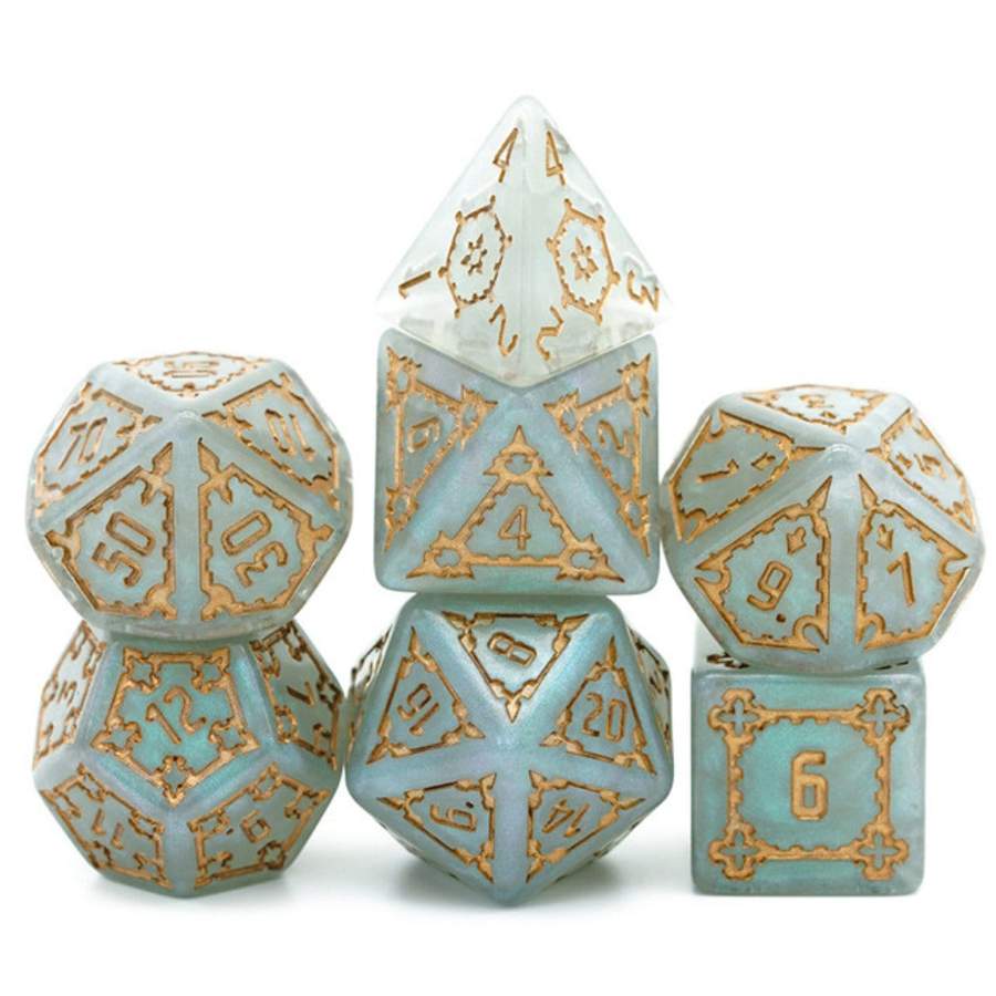 Huge Grey Castle Dice Set - 25mm