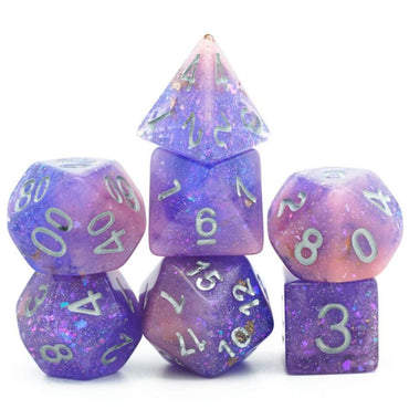 Pink and Purple Seabed Treasure RPG Dice Set