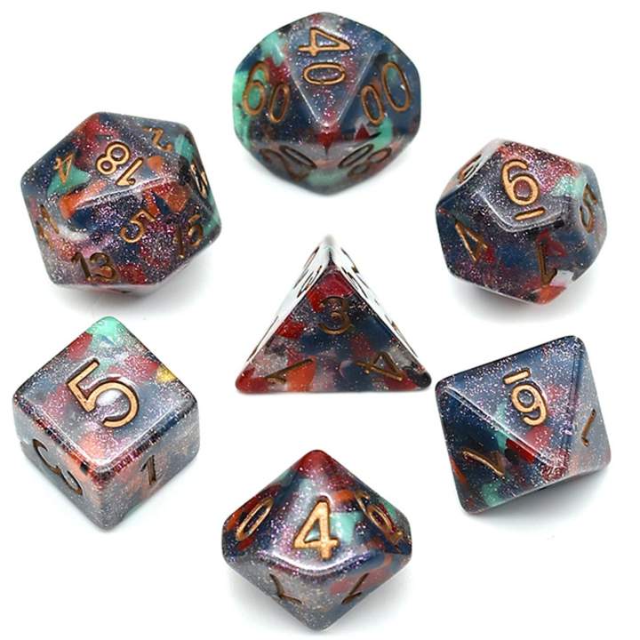 Regenerate with Copper RPG Dice Set